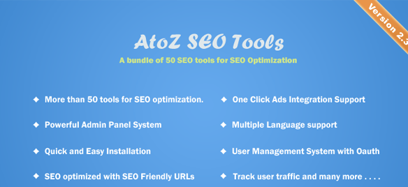 PHP搜索引擎优化工具AtoZ SEO Tools v3.0-网站模板-整站网站源码