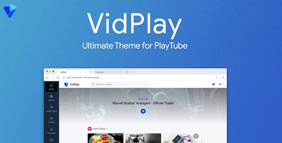 VidPlay v1.9 – PlayTube第三方商业主题模板下载-网站模板-整站网站源码