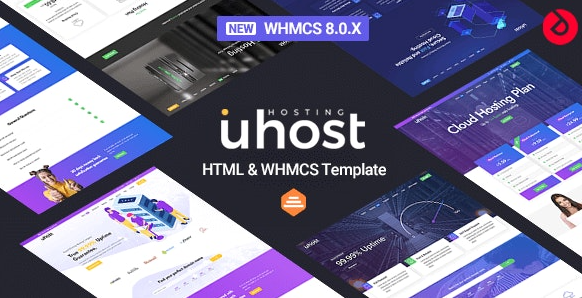 WHMCS模板Uhost v1.4 主机主题-网站模板-整站网站源码